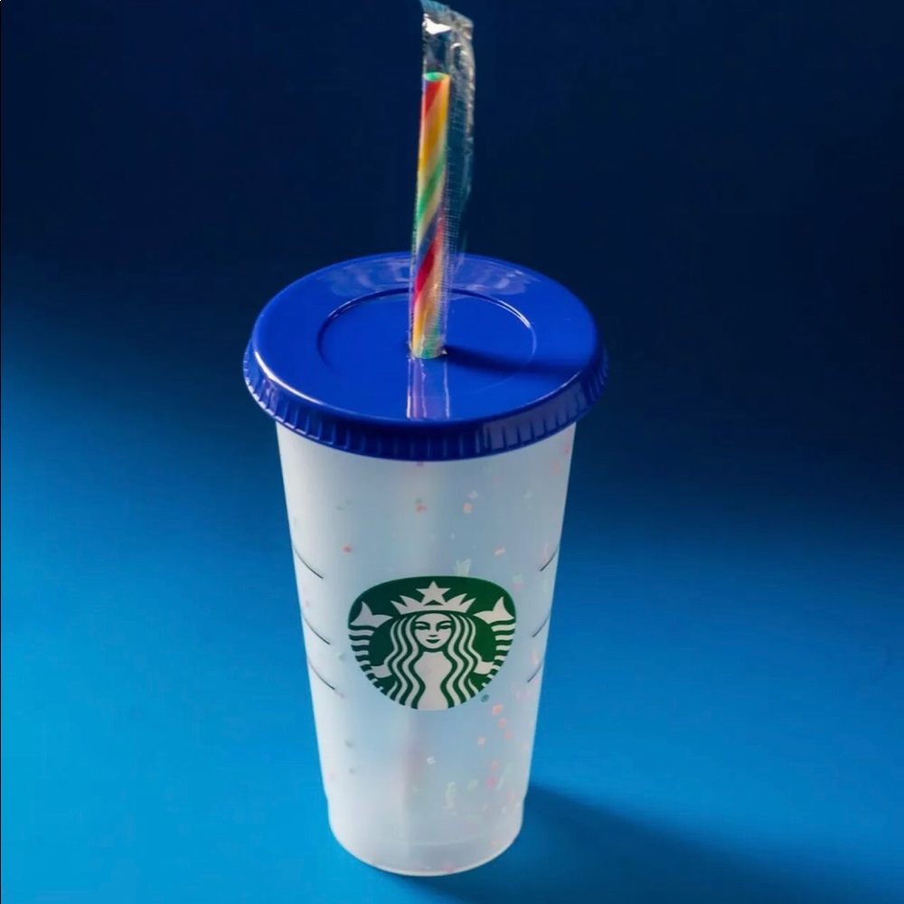 2 Starbucks confetti cups with rainbow straws… - Picture 8 of 12